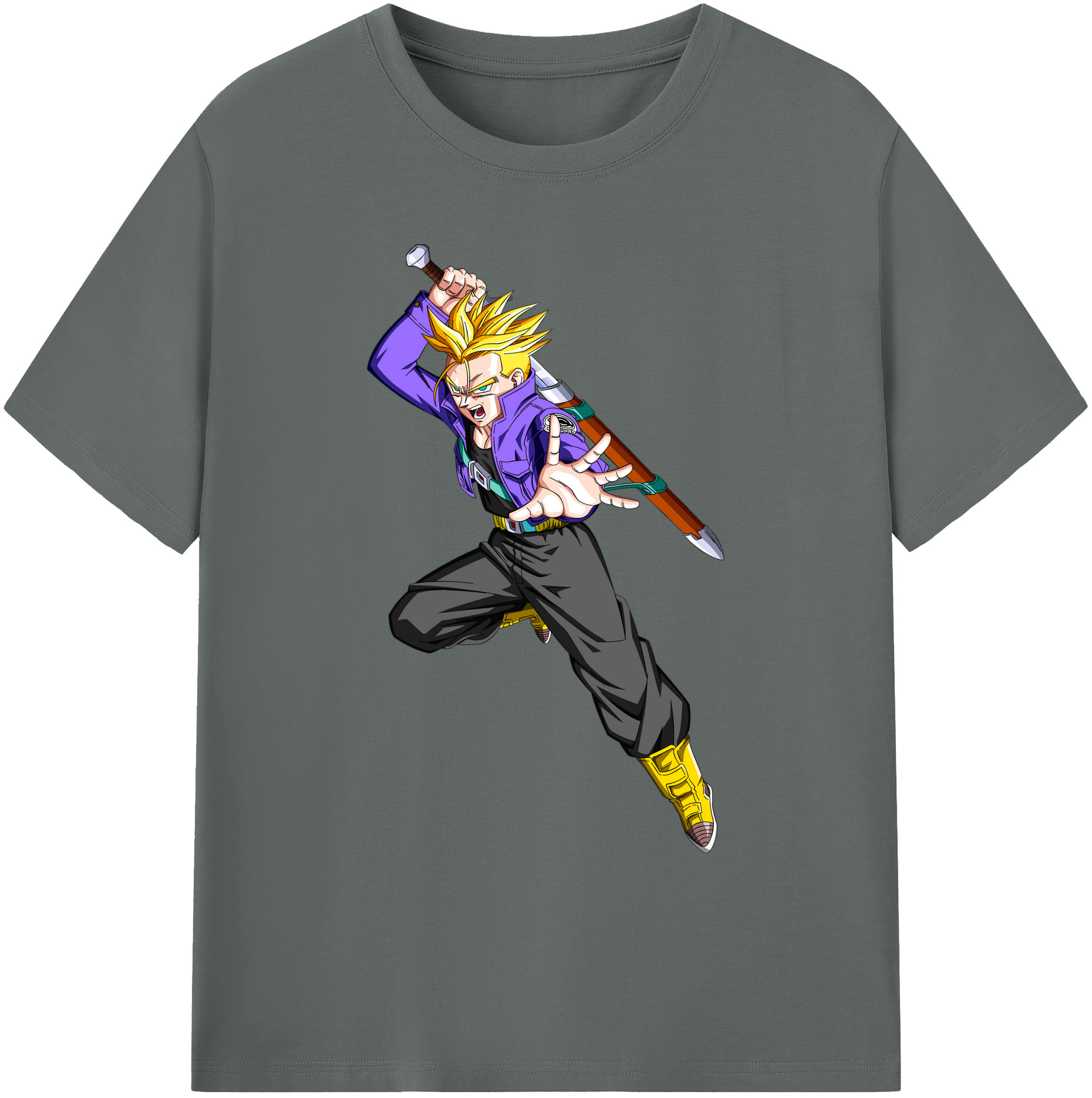 （画像用） ドラゴンボール トランクス（Torankusu）DRAGON BALL Trunks 綿100％ メンズ半袖Tシャツ｜肌触りやわらか＆通気性